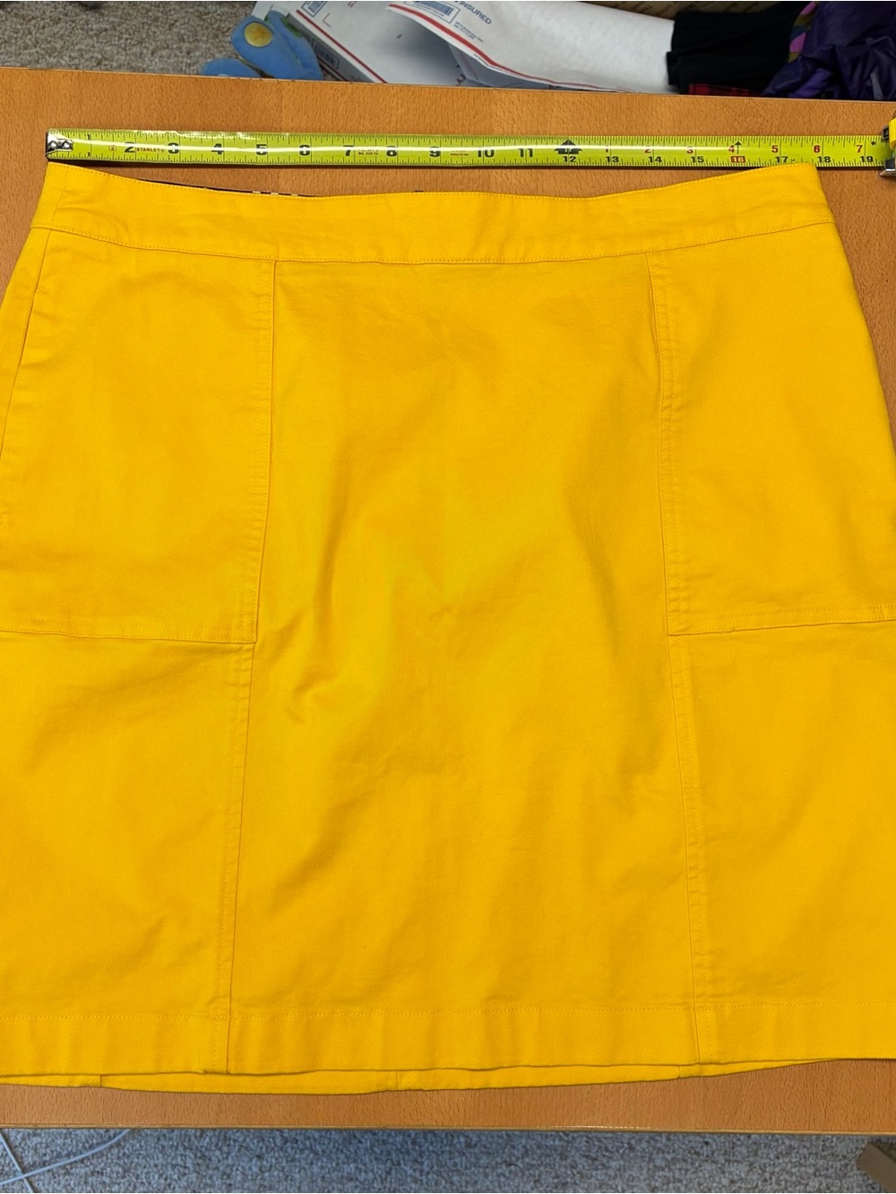 Boden Bright Yellow Cotton Mini Skirt, US 12R
